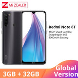 Global Version Xiaomi Redmi Note 8T Note 8 3GB RAM 32GB ROM Octa Core Smartphone Snapdragon 665 48MP Fast Charger Cellphone