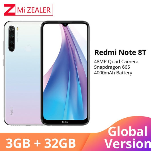 Global Version Xiaomi Redmi Note 8T Note 8 3GB RAM 32GB ROM Octa Core Smartphone Snapdragon 665 48MP Fast Charger Cellphone