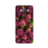 For Funda Samsung Galaxy J5 2016 Case J510 J510F Cover Flowers Painted Back Protective Phone Case For Coque Samsung J5 2016 Case