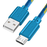 Nylon Braided Micro USB Cable 1m/2m/3m Data Sync USB Charger Cable For Samsung HTC Huawei Xiaomi Tablet Android USB Phone Cables