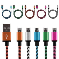 20cm 1m 2m Micro USB Cable Short Fast Charging Nylon USB Sync Data Cord Mobile Phone Android Adapter Charger Cable for Samsung