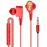 Dual Drive Stereo Wired earphone 3.5mm earphones In-Ear Sport Headset With Mic mini Earbuds Earphones For smart phone