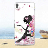 Phone Case For Sony Xperia XA Case F3111 F3112 Soft Silicone TPU Fashion Flower Painted Back Cover For Sony Xperia XA1 Plus Case