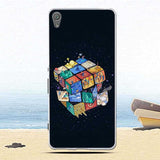 Phone Case For Sony Xperia XA Case F3111 F3112 Soft Silicone TPU Fashion Flower Painted Back Cover For Sony Xperia XA1 Plus Case