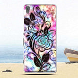 Phone Case For Sony Xperia XA Case F3111 F3112 Soft Silicone TPU Fashion Flower Painted Back Cover For Sony Xperia XA1 Plus Case