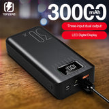 30000mAh Power Bank LED Digital Display Dual USB Fast Charging Power Bank For Samsung iPhone External Battery With LED Light