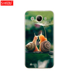 For Huawei Y3 2017 Case Soft Silicone Huawei Y3 2017 Transparent Back Cover 5.0'' TPU Y 3 2017 Phone Cases Cat flower