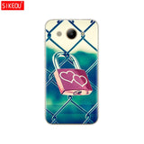 For Huawei Y3 2017 Case Soft Silicone Huawei Y3 2017 Transparent Back Cover 5.0'' TPU Y 3 2017 Phone Cases Cat flower