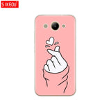 For Huawei Y3 2017 Case Soft Silicone Huawei Y3 2017 Transparent Back Cover 5.0'' TPU Y 3 2017 Phone Cases Cat flower