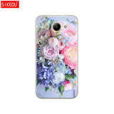 For Huawei Y3 2017 Case Soft Silicone Huawei Y3 2017 Transparent Back Cover 5.0'' TPU Y 3 2017 Phone Cases Cat flower