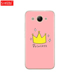 For Huawei Y3 2017 Case Soft Silicone Huawei Y3 2017 Transparent Back Cover 5.0'' TPU Y 3 2017 Phone Cases Cat flower