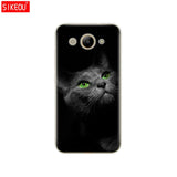 For Huawei Y3 2017 Case Soft Silicone Huawei Y3 2017 Transparent Back Cover 5.0'' TPU Y 3 2017 Phone Cases Cat flower