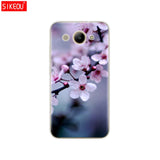 For Huawei Y3 2017 Case Soft Silicone Huawei Y3 2017 Transparent Back Cover 5.0'' TPU Y 3 2017 Phone Cases Cat flower