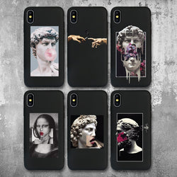 For iphone 11 Case Mona Lisa Art David Soft Silicone Phone Case cover For Apple iPhone 5S SE 6 6s 7 8 Plus XR XS 11Pro Max Case