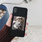 For iphone 11 Case Mona Lisa Art David Soft Silicone Phone Case cover For Apple iPhone 5S SE 6 6s 7 8 Plus XR XS 11Pro Max Case