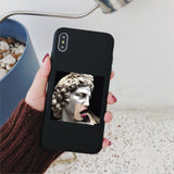 For iphone 11 Case Mona Lisa Art David Soft Silicone Phone Case cover For Apple iPhone 5S SE 6 6s 7 8 Plus XR XS 11Pro Max Case