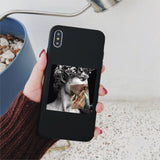 For iphone 11 Case Mona Lisa Art David Soft Silicone Phone Case cover For Apple iPhone 5S SE 6 6s 7 8 Plus XR XS 11Pro Max Case