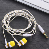 New Wired Earphone Brand New Stereo In-Ear 3.5mm Nylon Weave Cable Earphone Headset With Mic For Laptop Smartphone #2