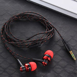 New Wired Earphone Brand New Stereo In-Ear 3.5mm Nylon Weave Cable Earphone Headset With Mic For Laptop Smartphone #2