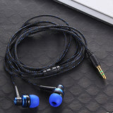 New Wired Earphone Brand New Stereo In-Ear 3.5mm Nylon Weave Cable Earphone Headset With Mic For Laptop Smartphone #2