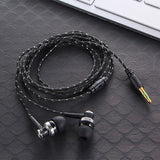 New Wired Earphone Brand New Stereo In-Ear 3.5mm Nylon Weave Cable Earphone Headset With Mic For Laptop Smartphone #2