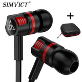 Simvict Professional Earphone Super Bass Headset with Microphone Stereo Earbuds for Mobile Phone Samsung Xiaomi  fone de ouvido