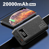 30000mAh Power Bank LED Digital Display Dual USB Fast Charging Power Bank For Samsung iPhone External Battery With LED Light