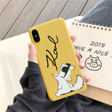 JAMULAR Karl Phone Cases For iPhone X 11 Pro XS MAX X XR 7 6 6s 8 Plus Fashion Matte Soft TPU Back Cover  Cat Pattern Coque Capa