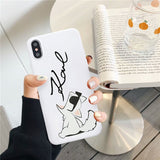 JAMULAR Karl Phone Cases For iPhone X 11 Pro XS MAX X XR 7 6 6s 8 Plus Fashion Matte Soft TPU Back Cover  Cat Pattern Coque Capa