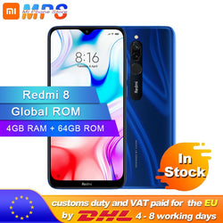 Global ROM Xiaomi Redmi 8 4 GB 64 GB Octa-core Snapdragon 439 processor 12 MP dual camera Smartphone  5000 mAh Redmi 8