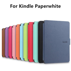 New Ultra Slim Smart Magnetic PU Leather Protective Shell Smart Case Folio Cover For 2018 New Amazon Kindle Paperwhite 1/2/3/4