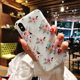 Flower Silicon Phone Case For iPhone Xs Max 6.5 Rose Floral Leaves Cases For iPhone Xr 5S SE X 8 7 6 6S Plus New Soft TPU Cover