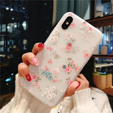 Flower Silicon Phone Case For iPhone Xs Max 6.5 Rose Floral Leaves Cases For iPhone Xr 5S SE X 8 7 6 6S Plus New Soft TPU Cover