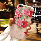 Flower Silicon Phone Case For iPhone Xs Max 6.5 Rose Floral Leaves Cases For iPhone Xr 5S SE X 8 7 6 6S Plus New Soft TPU Cover