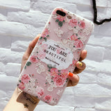 Flower Silicon Phone Case For iPhone Xs Max 6.5 Rose Floral Leaves Cases For iPhone Xr 5S SE X 8 7 6 6S Plus New Soft TPU Cover