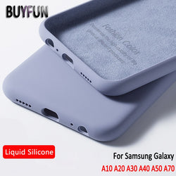 For Samsung Galaxy A50 A10 A20 A30 Case Liquid Silicone Rubber Soft Cover For Samsung Galaxy A 10 20 30 40 50 70 Cell Phone Case