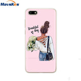 For Huawei Y5 2018 Case For Huawei Y5 Lite 2018 / Y5 Prime 2018 Case Soft Silicone Cover Cute TPU Fundas Coque for Y 5 2018