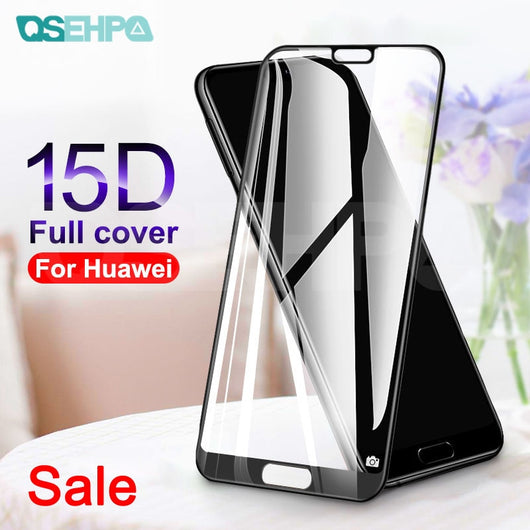 15D Full Cover Tempered Glass on the For Huawei P20 Lite P20 Pro Nova 5 5i 4 4E 3 3i 3E P Smart Screen Protector Protective Film