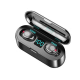 F9 TWS Wireless Bluetooth Earphone LED Display With 2000mAh Power Bank LED Display Earbuds  With Microphone For Smart Phone