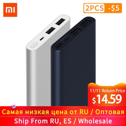 New Xiaomi Mi Power Bank 2s 10000 mAh Redmi Power Bank 20000mAh Dual USB Port Quick Charge Powerbank Ultra-thin External Battery