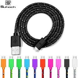 Nylon Braided Micro USB Cable 1m/2m/3m Data Sync USB Charger Cable For Samsung HTC Huawei Xiaomi Tablet Android USB Phone Cables