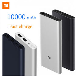 10000mAh Xiaomi Mi Power Bank 3 External Battery Bank fast 2 way Quick Charge Powerbank 10000 mAh Dual USB Output 2 micro Type-C