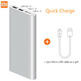 10000mAh Xiaomi Mi Power Bank 3 External Battery Bank fast 2 way Quick Charge Powerbank 10000 mAh Dual USB Output 2 micro Type-C