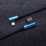 Both Sides Reversible Micro USB Cable for Samsung Redmi LG Elbow Charger Cord Android Phone Wire for Charging Cable Data Sync