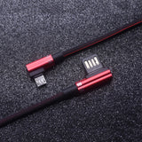 Both Sides Reversible Micro USB Cable for Samsung Redmi LG Elbow Charger Cord Android Phone Wire for Charging Cable Data Sync