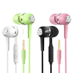 2019 New Sport Earphone wholesale Wired Super Bass 3.5mm Crack Colorful Headset Earbud with Microphone Hands Free for Xiaomi