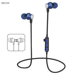 SMILYOU T2 Bluetooth Earphone For Phone Sport Wireless Headphone With Mic Stereo Magnetic Bluetooth Headset Earduds Earpiece