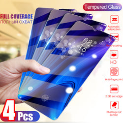 4Pcs Full cover Tempered Glass For huawei honor 10i 20i 20 Pro Screen Protector Protective Glass For Honor 10 Lite 8S 9 8A Glass