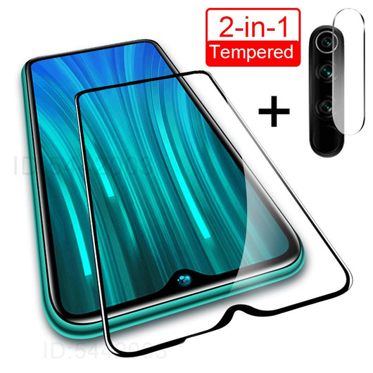 2 in 1 Camera Lens Tempered Glass For Redmi Note 8 7 6 5 Pro Screen Protector For Redmi 7 7A K20 Pro 6A Protective Glass Film