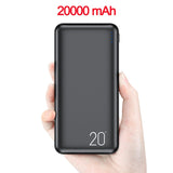 FLOVEME Power Bank 20000mAh Portable Charging  External Battery Charger Powerbank 10000 mAh For iPhone 11/11 Pro Max Samsung XR